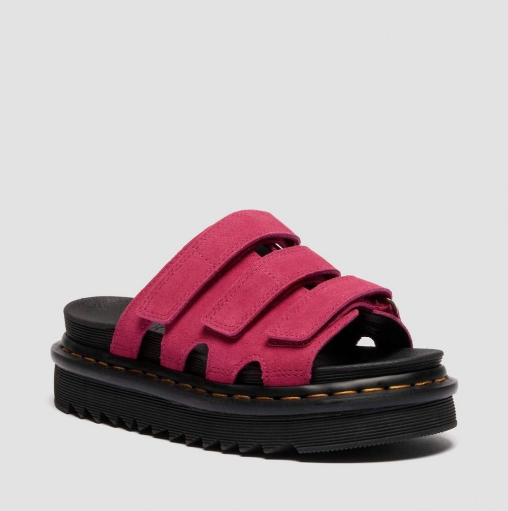 Dr. Martens Raine Slide in Fuschia Pink - Picture 4 of 9